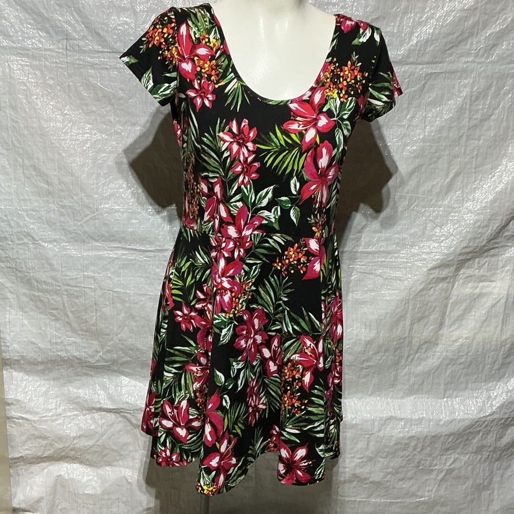 Bobbie Brooks Plus Size Womens Floral Print Dress Sz 1X